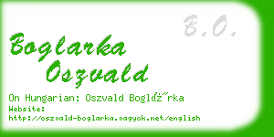 boglarka oszvald business card